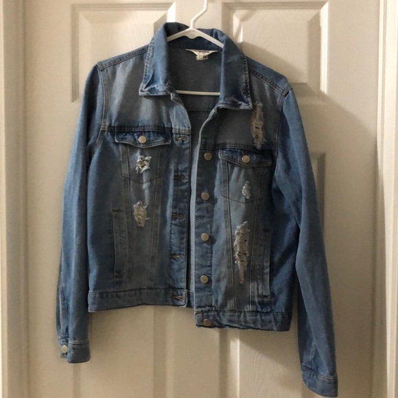 Ci Sono Jackets & Blazers - Ci Sono Distressed Denim Jacket